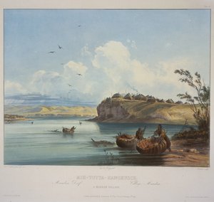 Mih-Tutta-Hangkusch. Un Pueblo Mandan de Karl Bodmer